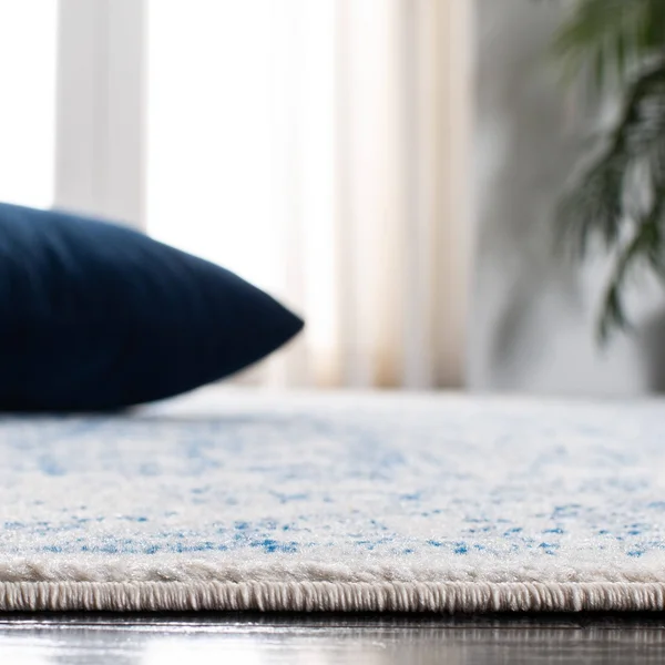 Safavieh Evoke Rug Collection EVK256N - Ivory, Navy - 9& x 12&
