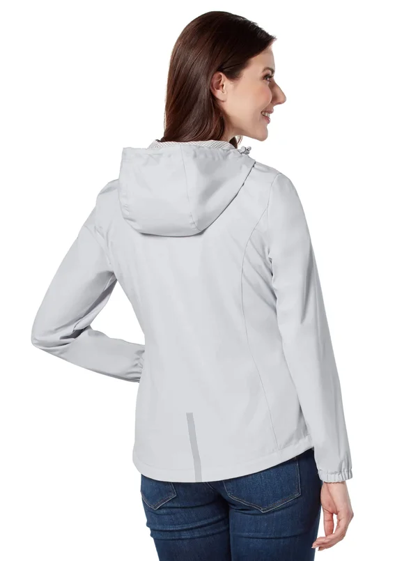 Free Country Womens Solid Ready for Rain Jacket - Purple - Large