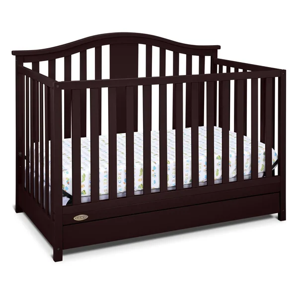 Graco Solano 4 in 1 Convertible Crib with Drawer Espresso