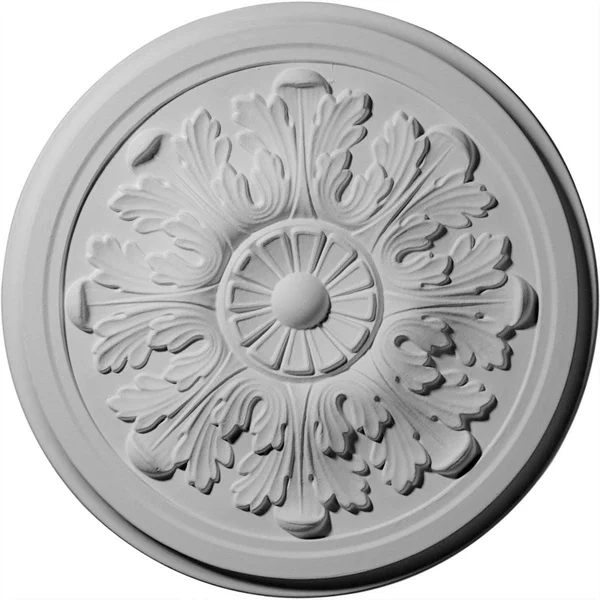 12 3/4x22OD x 7/8x22P Legacy Acanthus Ceiling Medallion (Fits Canopies Up to 3 1/2x22) - Hand-Painted Copper Green Patina