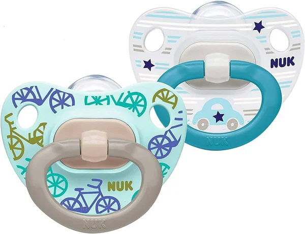 Nuk Classic Set of 2 Dummies for Babies - 6-18 Months, Assorted Color