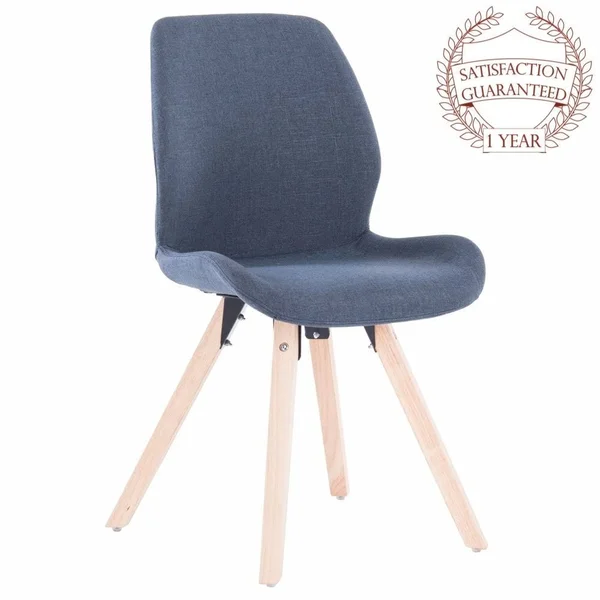 Porthos Home Modern Dining Chair with Rubberwood Dowel Legs - Set of 2 (Blue)