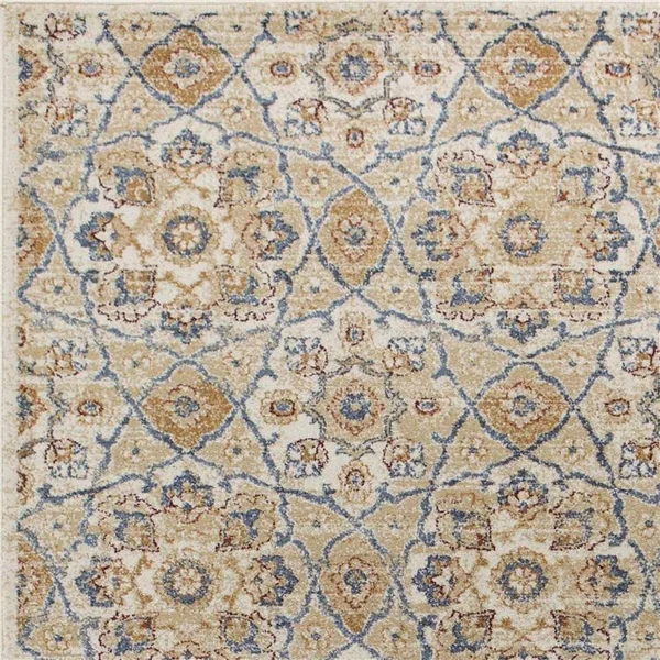 5&3x22 x 7&7x22 Polypropylene Ivory/Grey Area Rug (354049)