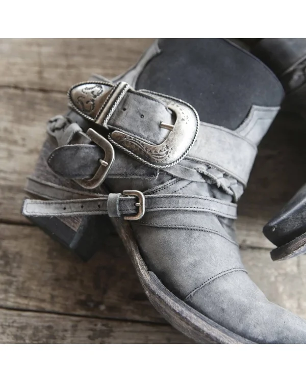 Women's Lane Boots x Junk Gypsy Hwy 237 Bootie - 8.5 M - Black Leather