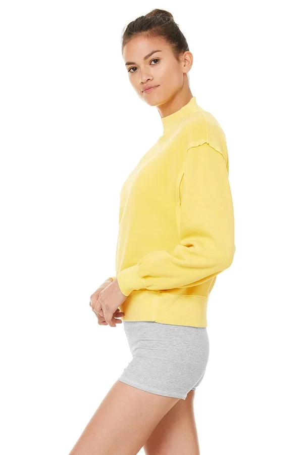 Alo Yoga Washed Freestyle Sweatshirt - Women's Sulphur Wash - S