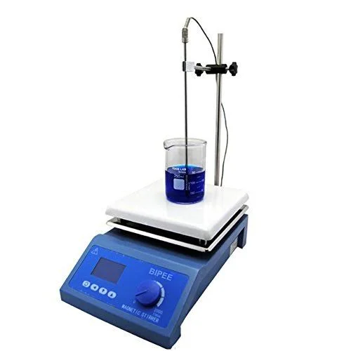 Bipee SH-4C Laboratory Digital Magnetic Stirrer Plate - 19x19cm Ceramic Panel, 0~1600RPM, 5L Volume, Heating &Stirring Type