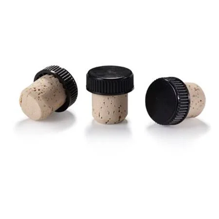 Widgetco 21.5mm Natural T-Cork with Black Top - Size: Qty 500