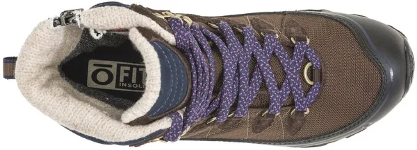 Oboz Women's Juniper 8 inch Insulated B-Dry (7 Eclipse Black/Beet)