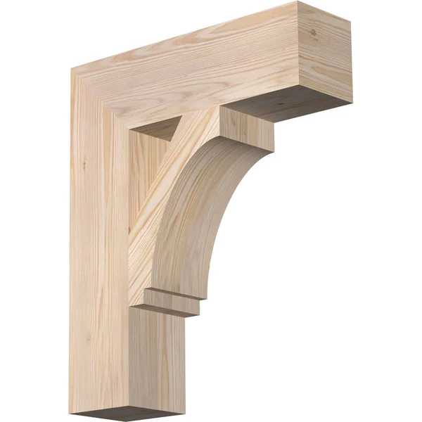 Ekena Millwork BKT06X20X24IMP05SDF 5 1/2x22W x 20x22D x 24x22H Imperial Block Smooth BRACKET - Douglas Fir