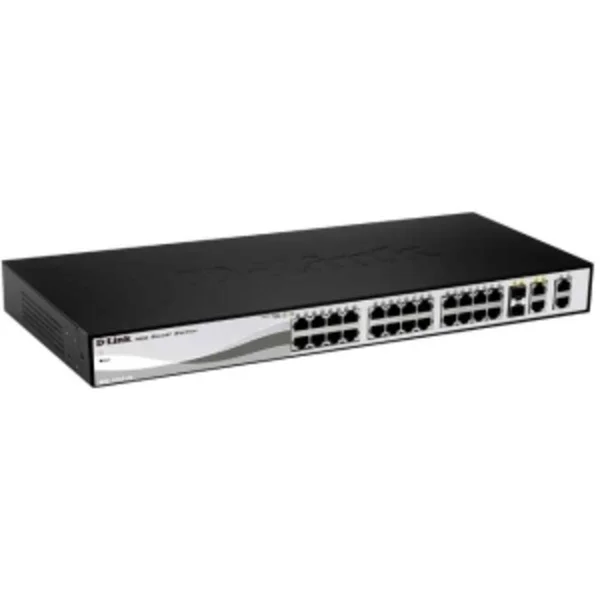 D-Link DES 1210 Managed Switch - 24 Ethernet Ports & 2 Combo Gigabit SFP Ports & 2 Ethernet Ports