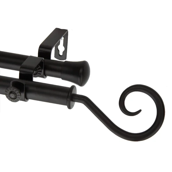 Rod Desyne Curl Double Curtain Rod - Black