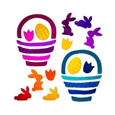 Collinsburg Bag Large Ombre Easter Window Decal The Holiday Aisle