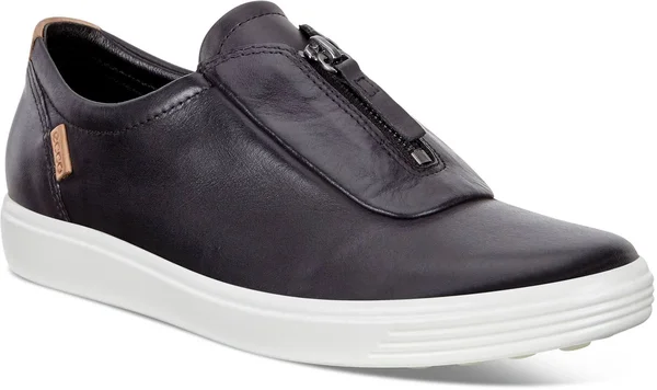 Women's Ecco Soft 7 Zip II Sneaker - Size: 36, Black