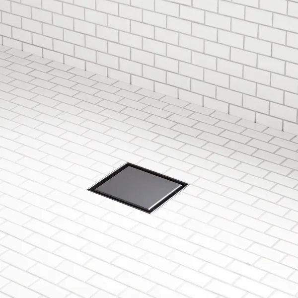 6x22 Ortiz Square Shower Drain - Matte Black - Stainless Steel, Signature Hardware 443606