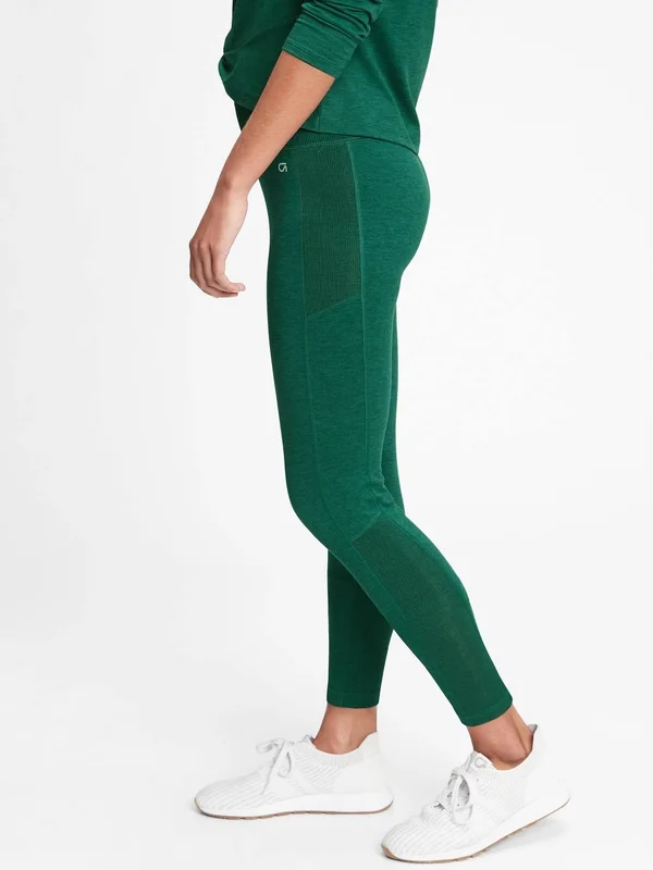 Gap Women's Gapfit High Rise Brushed Tech Jersey Leggings Green Pine Size Xs