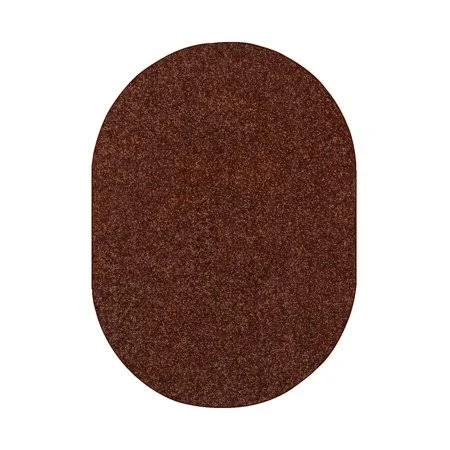 Solid Color Indoor Area Rugs, Chocolate - 7&6 inchx10& Oval, Brown
