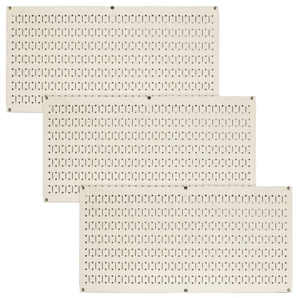 Wall Control Pegboard Value Pack - (3) Pack of Wall Control 16-inch Tall x 32-Inch Wide Horizontal Metal Pegboards for Wall Home