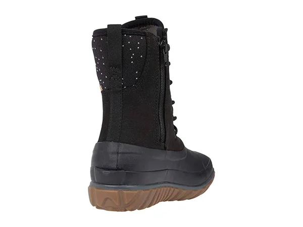 Bogs Women's Classic Casual Tall Lace Leather Boot - 6 - Black