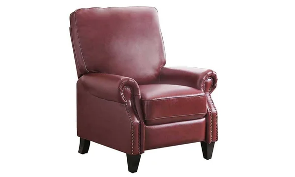 Abbyson Living Braxton Leather Pushback Recliner - Red