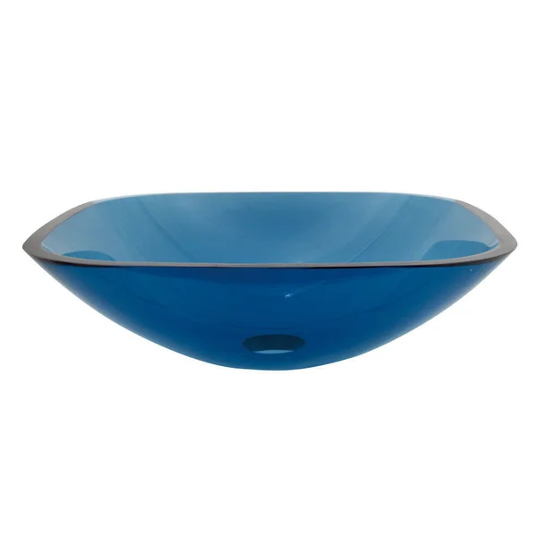 Kingston Brass Blue Tempered Glass Vessel Bathroom Sink EVSQFB4