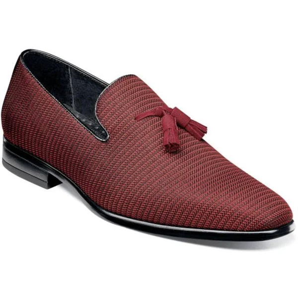 Stacy Adams Men's Tazewell Plain Toe Tassel Slip-On - Brick