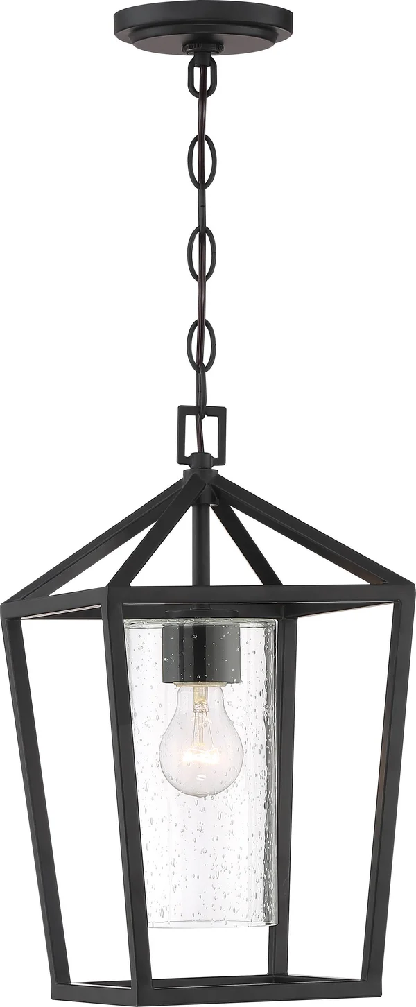Nuvo Lighting 60/6594 Hopewell 1 Light Hanging Lantern Matte Black