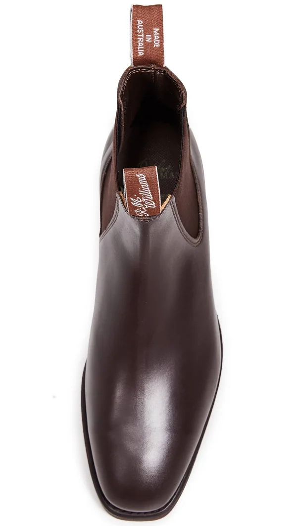 RM Williams Comfort Craftsman Chelsea Boots 6 UK Chestnut - Yearling