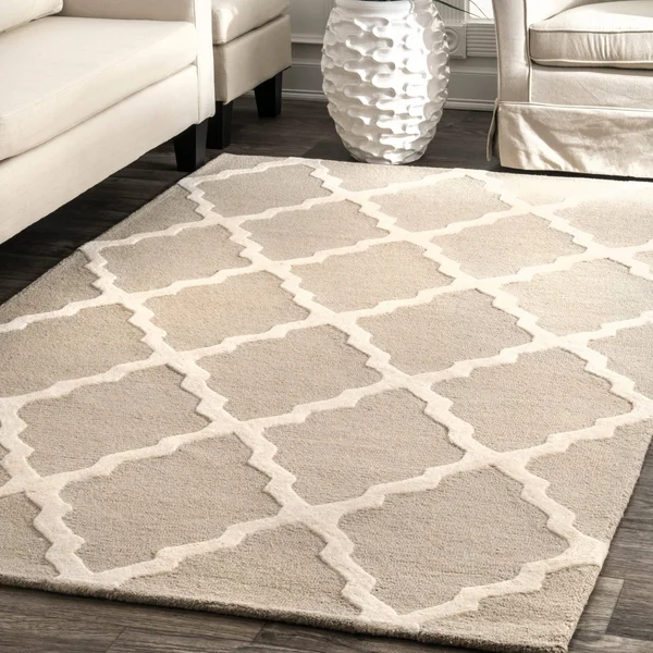 nuLOOM Hand Hooked Marrakech Trellis Rug, Pink