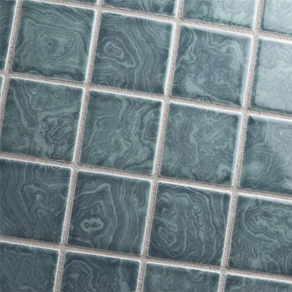 SomerTile Wtcrspgr Utopia Porcelain Mosaic Floor and Wall Tile 12 inch x 12 inch Palm Green