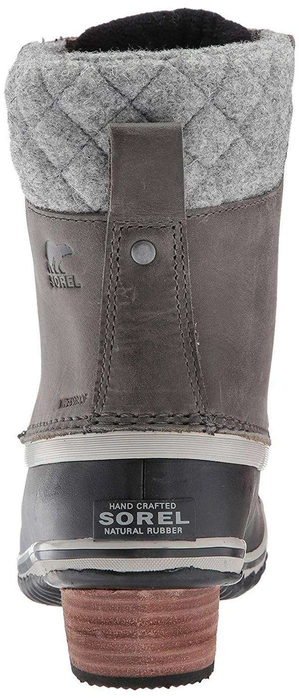 Sorel Women's Slimpack II Lace Boot - 5 - Quarry, Black