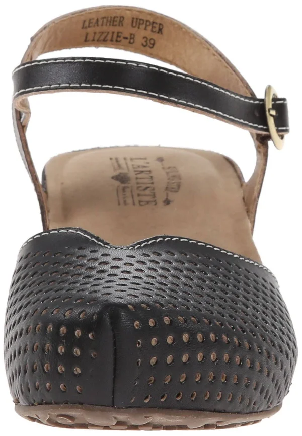 L&Artiste by Spring Step Women's Lizzie, Black Leather