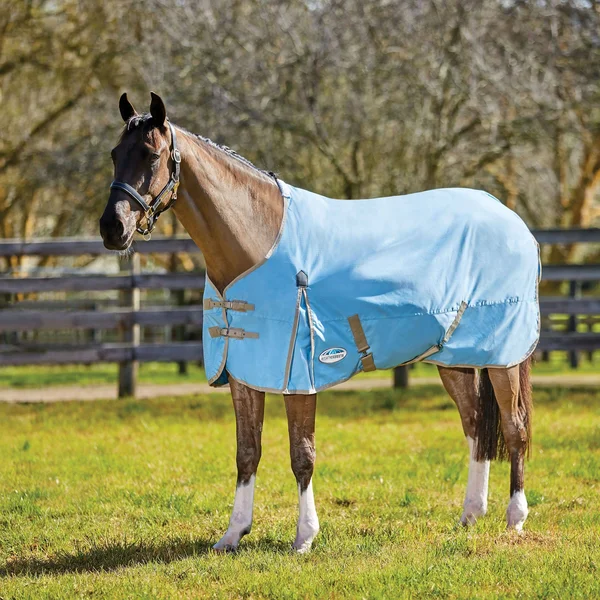 Weatherbeeta ComFiTec Classic Standard Neck Lite - Light Blue/Taupe