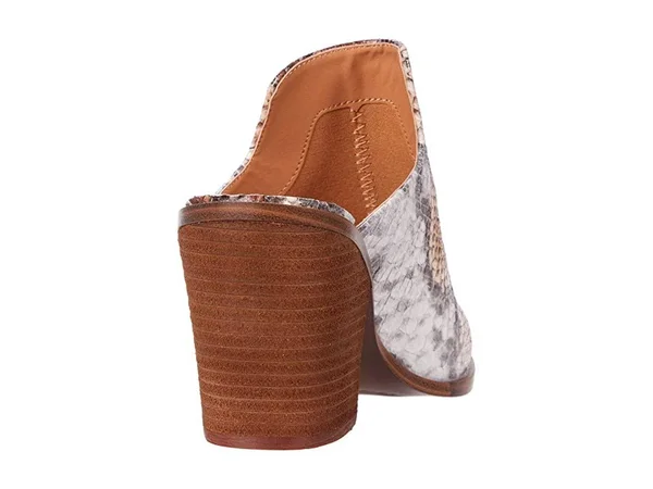 Chinese Laundry Springfield Mule Yellow/Dark Brown Python, M, 9.5