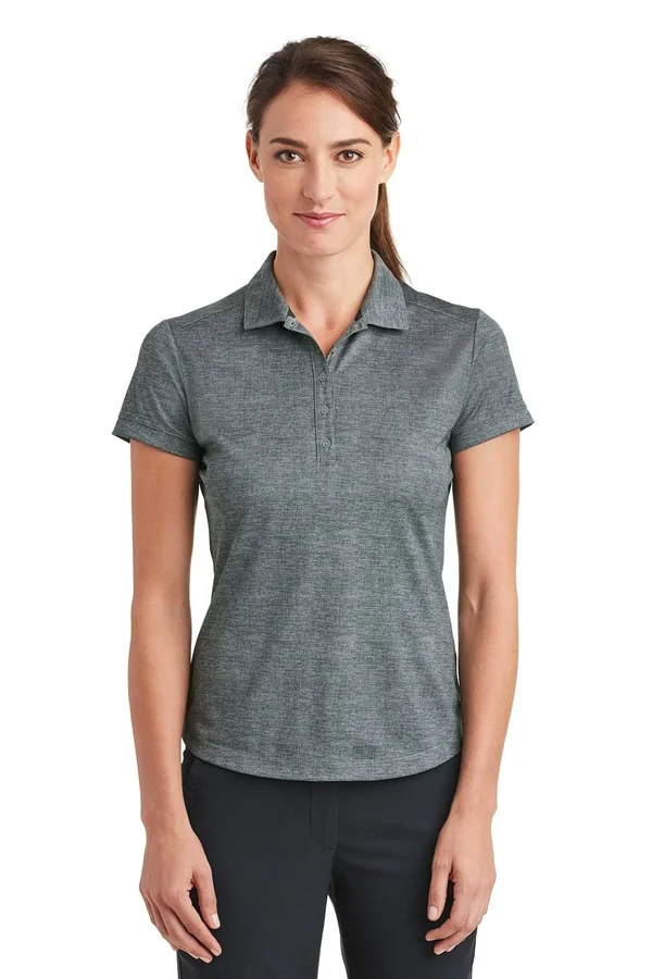 Nike 838961 Ladies Dri-Fit Crosshatch Polo Cool Grey/ Anthracite S