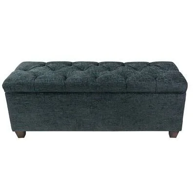 Heaney Upholstered Flip Top Storage Bench Alcott Hill Color: Black