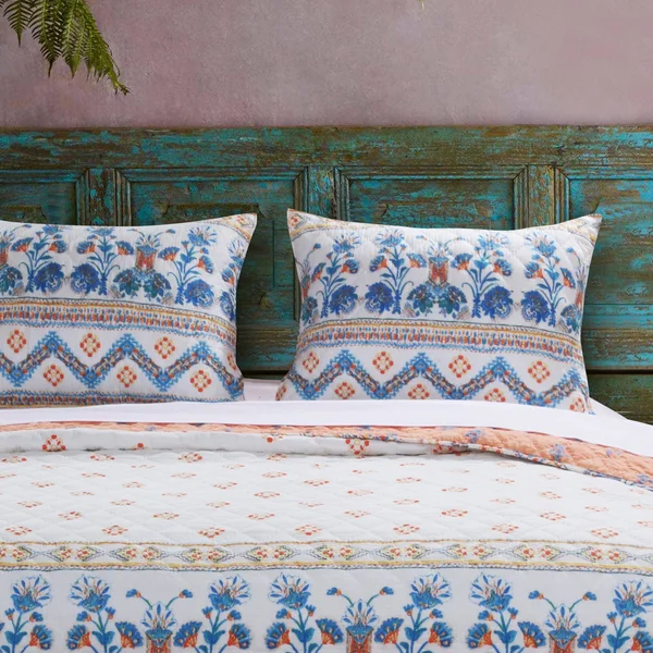 Barefoot Bungalow Aleena Ivory Pillow Sham Set (Set of 2 Shams) King, Beige, 20 x 26 in