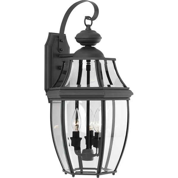 Dunmore 3 - Light Outdoor Wall Lantern Fixture Finish: Black