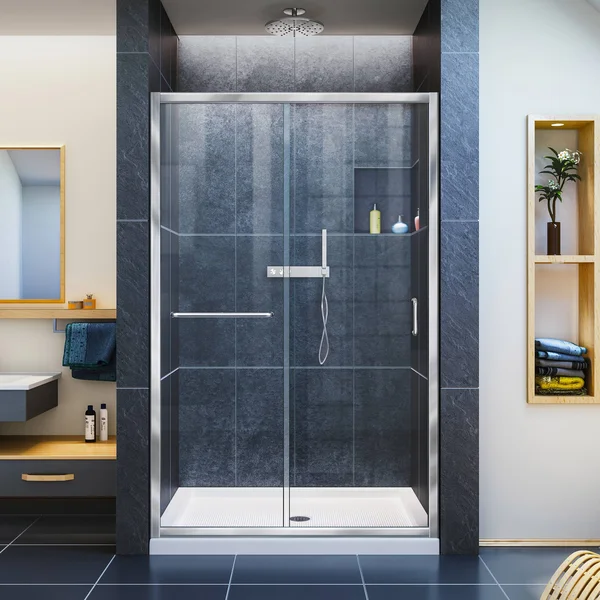 DreamLine SHDR-0948720-01 Infinity-Z Frameless Sliding Shower DOOR - 44 to 48-Inch, Chrome Finish