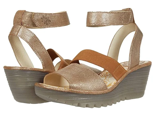 Women's Fly London Yode Wedge Sandal, Size 8-8.5US - Beige