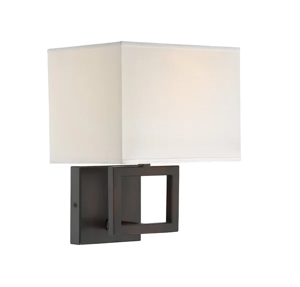 Trade Winds Lighting Square 1-Light Sconce in Oil Rubbed Bronze
