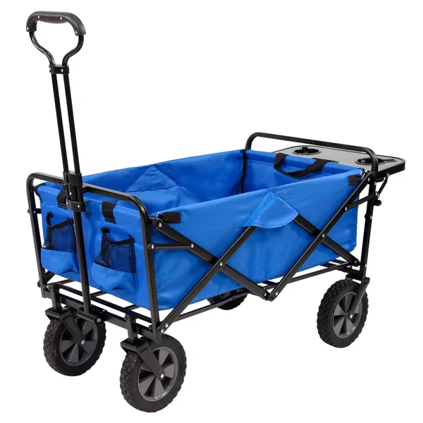 Mac Sports Folding Garden Utility Wagon with Table, Blue