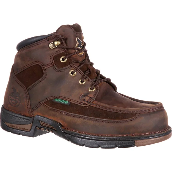 Men's Brown Georgia Athens Waterproof Work Boot Size 10