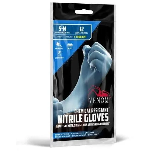 Venom Chemical-Resistant Disposable Nitrile Gloves