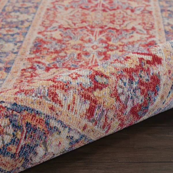 Nourison Global Vintage GLB02 Area Rug - Red, 2&4x22 x 8& Runner