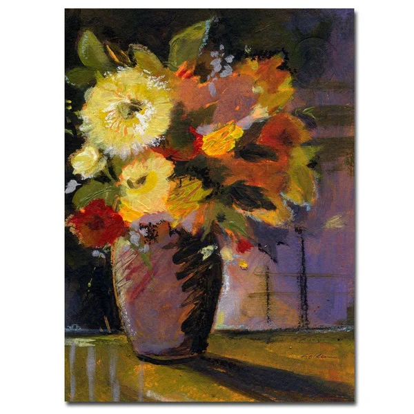 Trademark Art Purple Vase Canvas Art by Sheila Golden