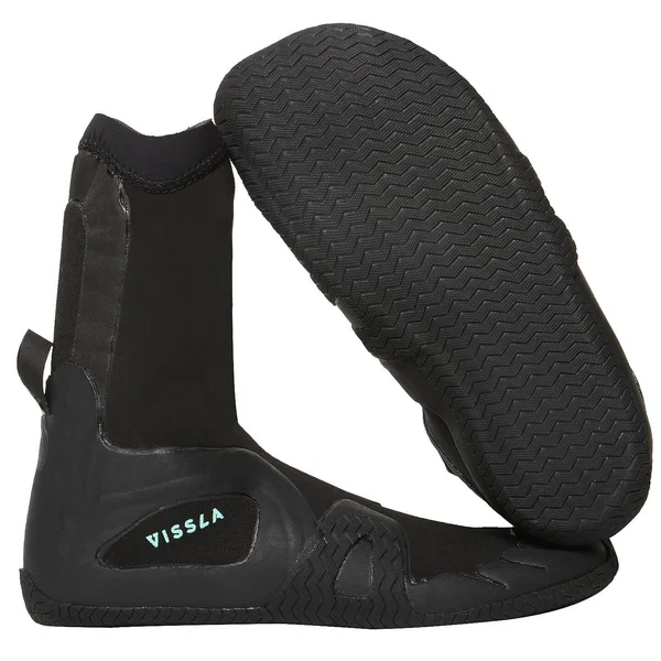 Vissla 7mm 7 Seas Round Toe Wetsuit Boots 2020 - 7 in Black