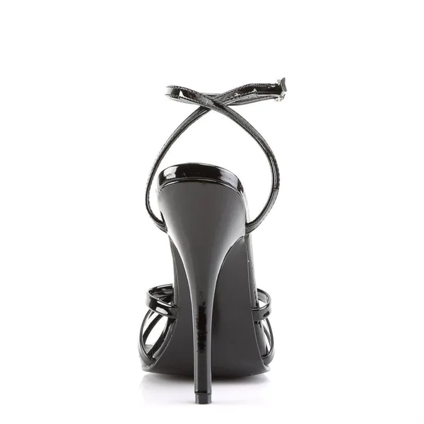 Devious - Domina-108 14, Silver Metallic PU