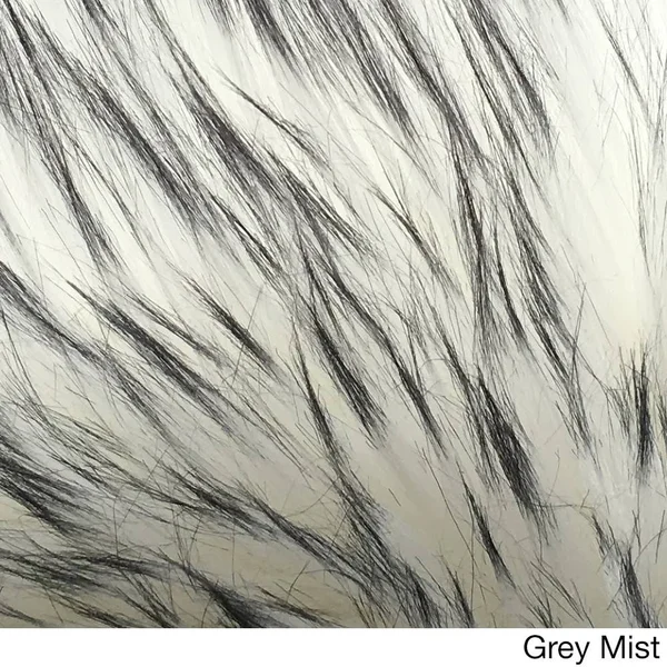 Spectrum Rugs Legacy Faux Sheepskin 4-Pelt Shag Runner Rug (3' x 8') Grey Mist Natural - Gray