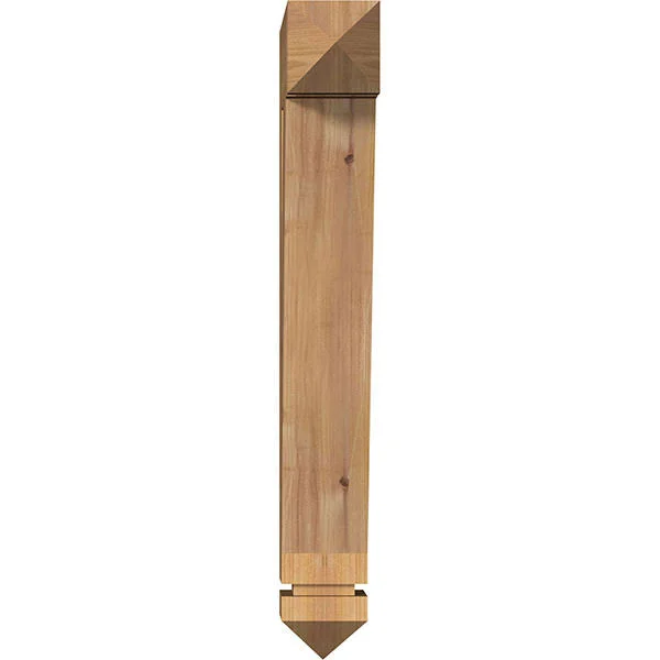 Ekena Millwork 3 1/2x22W x 14x22D x 26x22H Traditional Arts & Crafts Smooth BRACKET, Western Red Cedar