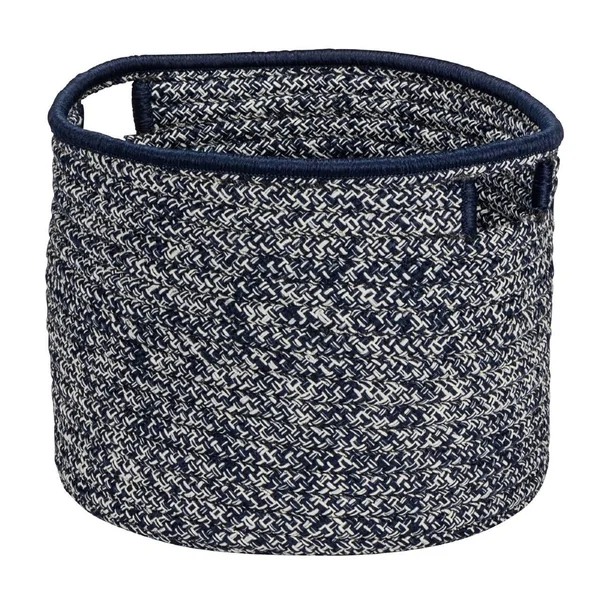 15x22 Denim Blue Modern Round Storage Basket